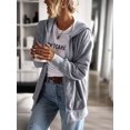 thumbnail image 2 of REDHOTYPE Women's Button Long Sleeve Brushed Jacket Coats with Pockets, 2 of 8