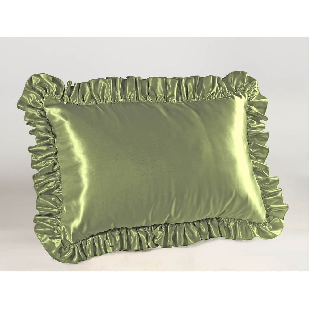 Satin Ruffled Pillow Sham