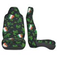 thumbnail image 2 of LAKIMCT Patricks Day Clover Car Seat Covers Vehicle Front Seat Covers Universal Fit Seat Protector, 2 of 9