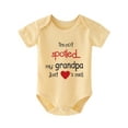 thumbnail image 4 of Baby Boys And Girls Casual Cute Onesie With "I'm Not Spoiled My Grandpa Just Love Me" For Summer Pregnancy Gift, 4 of 5