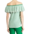thumbnail image 2 of LAUREN RALPH LAUREN Womens Petite Ruffled Off The Shoulder Top;PS, 2 of 2