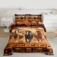 thumbnail image 2 of Homewish Galloping Horse Bedding Comforter Set 2pcs for Kids Children Teens,Western Farmhouse Animal Twin Comforter Sets Microfiber,Bohemian Tribal Aztec Breathable Bedding Set, 2 of 8