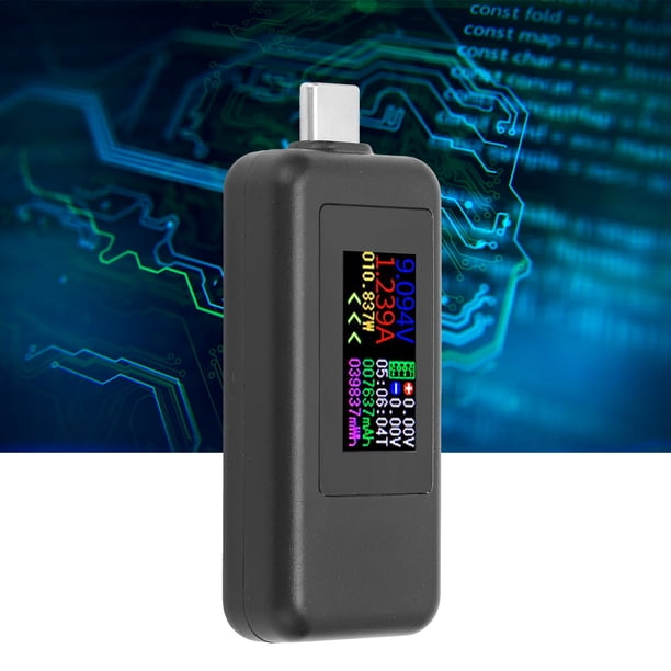 Probador De Energía USB C, Probador De Voltaje USB DC4-30V Medidor De Voltaje USB Para Banco De Energía Portátil Para Computadora Para Teléfono Inteligente