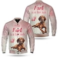 thumbnail image 3 of Every Fart is Love Note Vizsla Guilty Face Happy Valentine's All Over Print 3D Baseball Jacket Vizslas Dog Lover Gifts Idea Bomber Jacket Softball - 01016, 3 of 6