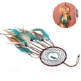 thumbnail image 2 of Atrapasueños hecho a mano, pluma tradicional, decoración del hogar para colgar en la pared con luz, decoración de atrapasueños Zhivalor Figuras Decorativas y Floreros, 2 of 8