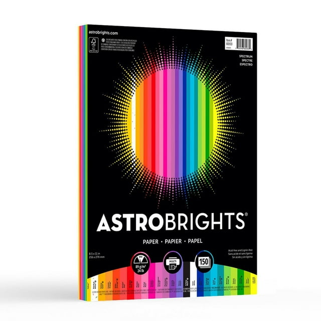 Papier assorti 25 couleurs Astrobrights «Spectrum»