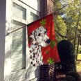 thumbnail image 2 of Dalmatian Red and Green Snowflakes Holiday Christmas Flag Canvas House Size, 2 of 3