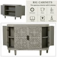 thumbnail image 6 of 47.2" Wooden Accent Storage Cabinet, Kitchen Buffet Sideboard with Antique Pattern Doors for Dining Room, Entryway,Hallway-Antique Gray, 6 of 9