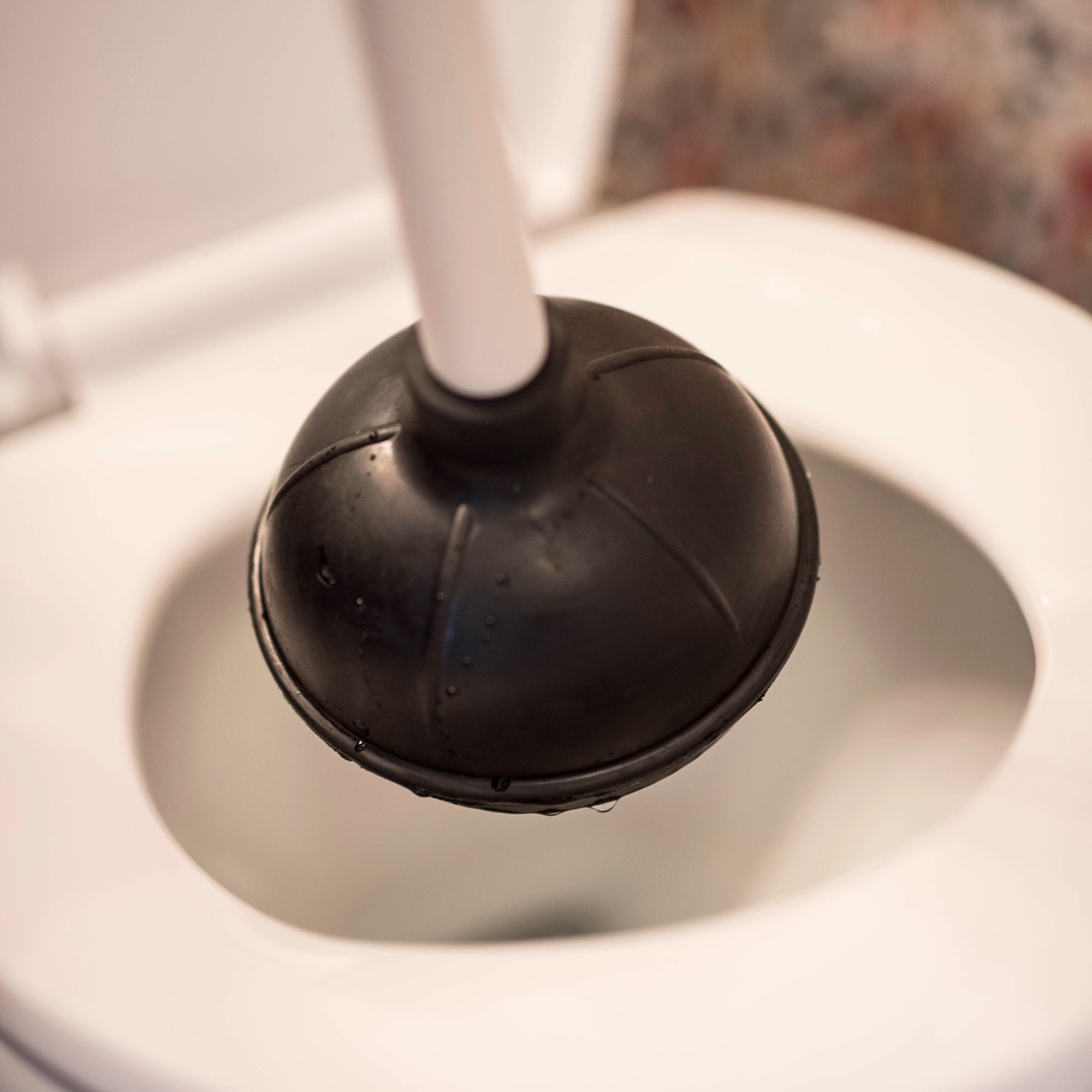 Plumb Craft Powerful, Heavy Duty Toilet Plunger, Black/White