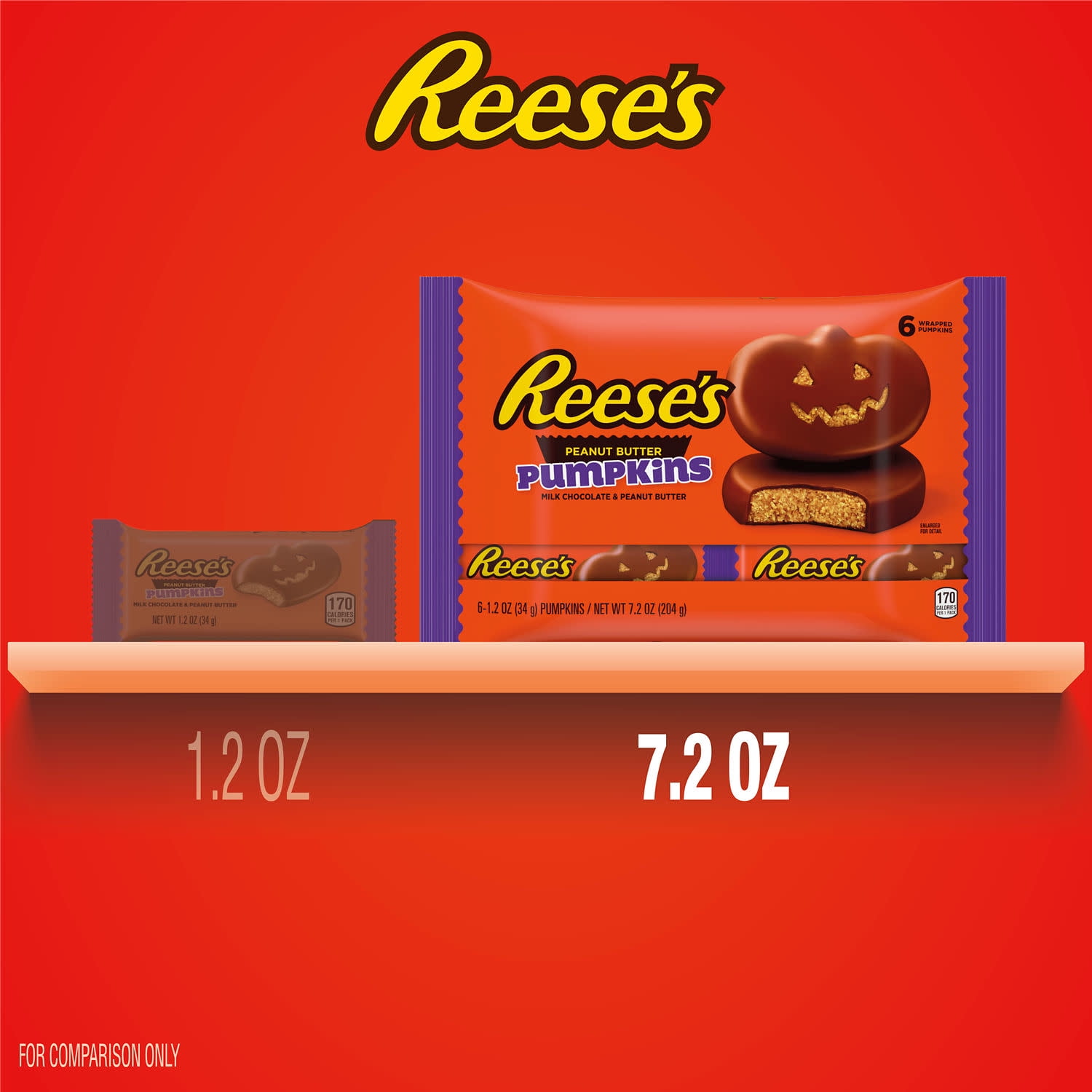Reese’s Peanut Butter Pumpkins in Milk Chocolate, Halloween Edition Candy, 6 Pack, 1.2 oz Each with olive green bowl by ValueNest
