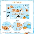 thumbnail image 5 of Halloween Baby Shower Decorations Blue and Orange, A Little Boo Is Almost Due Backdrop Banner, Ghost Pumpkin A Baby Is Brewing Cupcake Toppers, Halloween Gender Reveal Party Supplies, 5 of 6