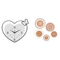 thumbnail image 1 of Reloj de pared,Reloj de pared acrílico para oficina en casa,sin tictac,Manualidades de pared,Decoración para colgar en la pared,ratán artesanal tejido,Juego de decoración de pared Adorno, 1 of 8