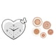 thumbnail image 1 of Reloj De Pared Acrílico Con Forma De Corazón Y Tejido De Ratán, Diseño Decorativo Creativo Para Sala De Estudio, Cafetería, Oficina, Salón De Té, Pasillo Y Dormitorio., 1 of 8