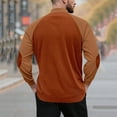 thumbnail image 5 of Mens Shirts Mens Corduroy Sweatshirts Long Sleeve Stand Collar Henley Tops Quarter Button Pullover Sweaters with Elbow Patch, 5 of 5