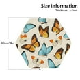 thumbnail image 2 of Fuzoiu Butterflies Print Leather Coasters Set,Drink Coasters Set of 4,for Tabletop Protection, Durable PVC Coasters,Home Décor and Housewarming Gift-Hexagon, 2 of 6