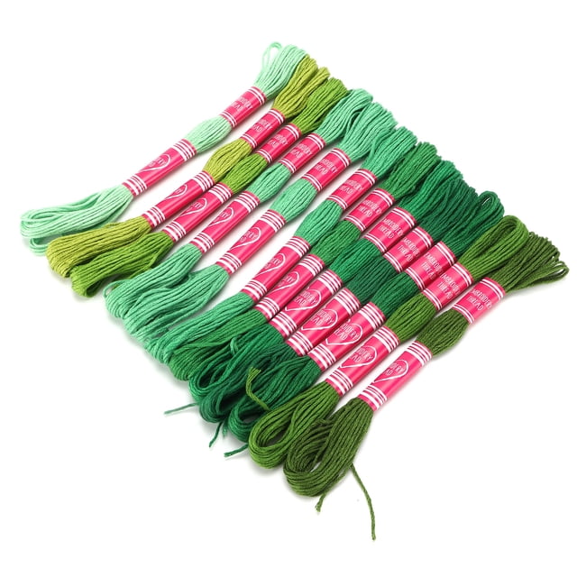 Polyester Thread, Embroidery Thread Set Durable Practical Mutiple-use Colorful for Family Friends for Children Girls for DIY Craft for Handicrafts Tool Purple Series,Green