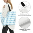 thumbnail image 3 of Easygdp Blue and White Squares Bolsas Tote para Mujer, Bolsos de Hombro para Viaje, Bolsos de Mano de Gran Capacidad para Compras y Trabajo, 3 of 8