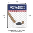 thumbnail image 5 of Big Dot of Happiness Shoots and Scores - Hockey - Kids Bathroom Rules Wall Art - 7.5 x 10 inches - Set of 3 Signs - Wash, Brush, Flush, 5 of 8