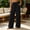 Black wide leg lounge pants a1, variant on BRELIL Women's Wide Leg High Waisted Lounge Pants with Pockets Casual Solid Baggy Beach Vacation Trousers Loose Fit Fall Outfits, Black XL