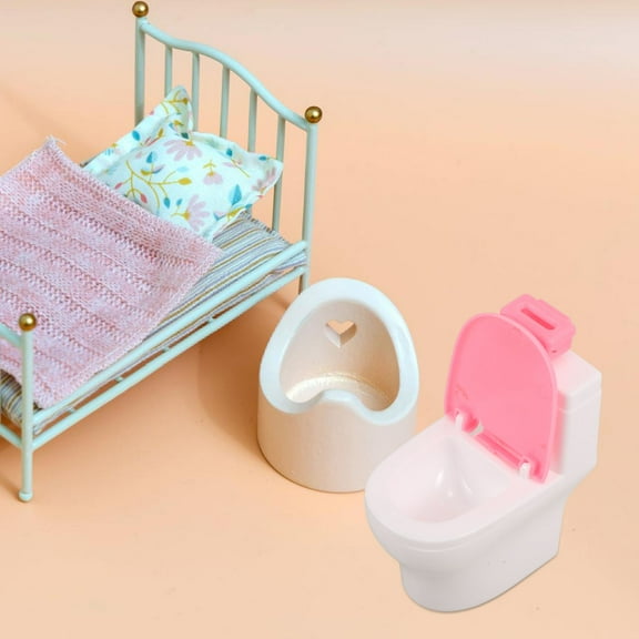 KALLORY Toy Toilet Multi Reusable Plastic Furniture for Pretend Play 1Pack