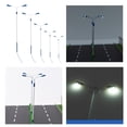 thumbnail image 3 of 5x Modelo de tren Poste de lámpara Luces de calle Escala LED Un 87 Sunnimix luces de pared, 3 of 8
