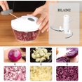 thumbnail image 2 of Food Chopper Manual Food Processor Hand Pull Mincer Blender Mixer for Vegetable Fruits Nuts Onions Durable BPA Free Food Safe Material (2 Cup-White & Gray), 2 of 6