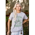 thumbnail image 3 of Alien UFO Passing Through Cute Funny Plus Size Crewneck Graphic Tee Shirt Brisco Brands 2X, 3 of 5