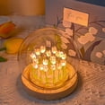 thumbnail image 4 of Bewildely Lámpara de tulipanes hecha a mano, disfrute de la diversión de bricolaje y su propia iluminación única, regalo, miniluz de flor de Decoración del hogar Púrpura, 4 of 6