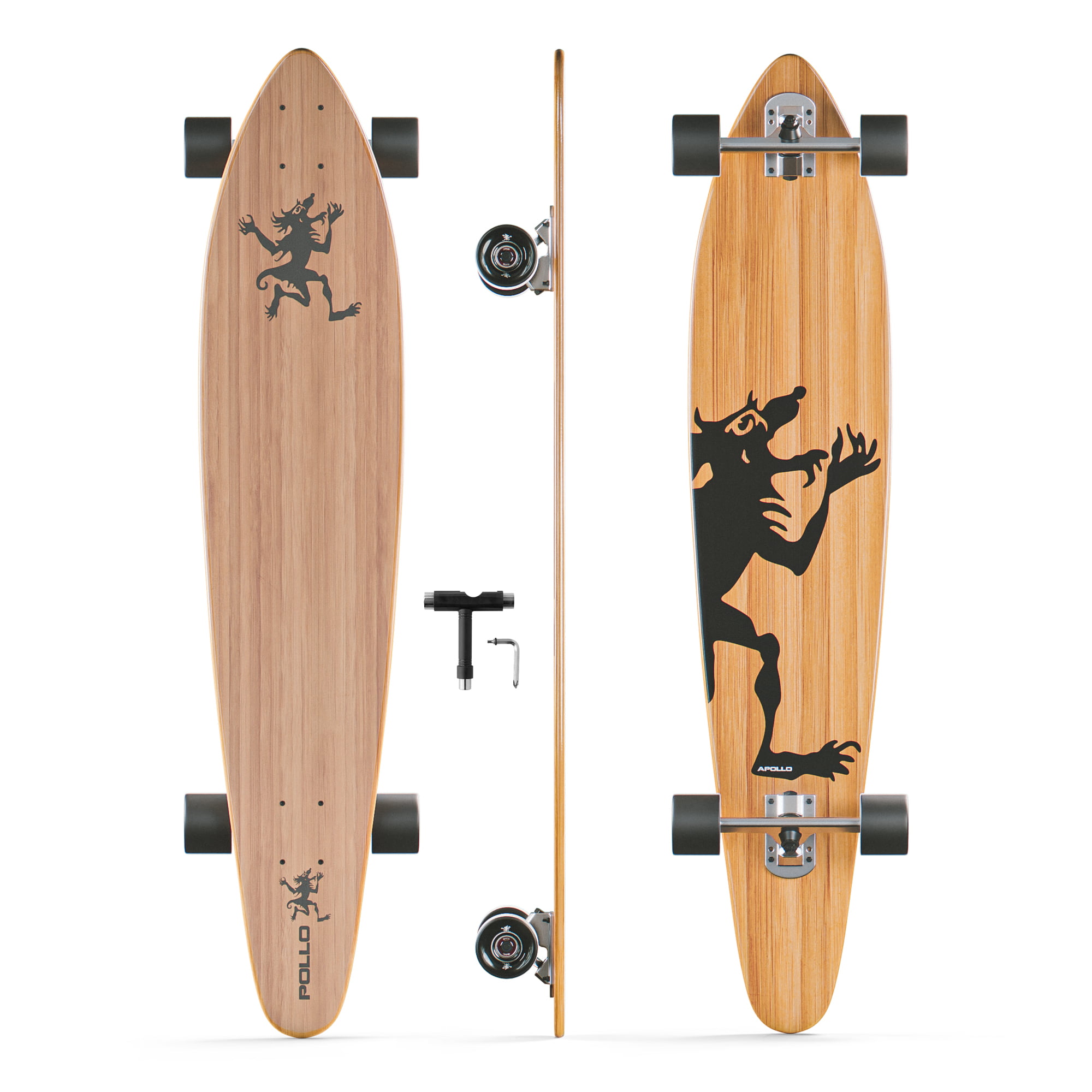 PRO 42" Longboard Skateboard Drop Through Complete Maple Cruiser Flash Wheel UK 