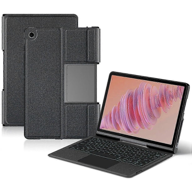 For Lenovo Tab Plus Leather Case+Bluetooth Keyboard with Backlight Trackpad