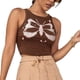 thumbnail image 1 of Camiseta sin mangas informal para mujer, camiseta transpirable con cuello redondo ajustada estampada para verano, 1 of 1