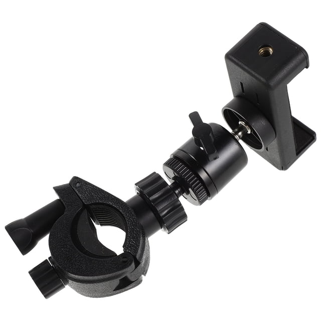 FOMIYES Clip Portamóvil Para Con Soporte Ajustable Y Clamping Seguro Negro
