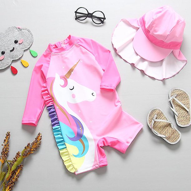 Traje de baño para niñas nuevo 2020, traje de baño de una pieza para niñas, traje de baño de unicornio para niños, trajes de baño estampados, trajes de baño de unicornio 2020 Beachwe