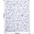 thumbnail image 4 of Cat Blanket White Cats Pattern Throw Blankets Cat Gifts for Girls Women and Cat Lover Flannel Soft Cute Presents Blanket with Cats On Them (50" X 60", Cat 2), 4 of 6