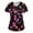 Black1_21222S, variant on Garbnen Valentine Scrub Top Heart Print V Neck Short Sleeve Nurse Uniform Spring Winter Womens Work Clothes S-5XL with Pocket
