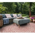 thumbnail image 6 of SAFAVIEH Courtyard Josiah Floral Medallion Indoor/Outdoor Area Rug, 2'7" x 5', Light Beige/Terracotta, 6 of 15