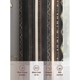 thumbnail image 6 of Black Beige Boho Sheer Curtains 84 Inch Length 2 Panels Set, Vintage Abstract Geometric Ethnic Voile Window Treatment Rod Pocket Curtains Sheers Drapes for Bedroom/Living Room/Kitchen 52"x84"x2, 6 of 7