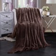 thumbnail image 3 of JML Luxury All Season Flannel Fleece Blanket Brown Queen(79"x83"), 3 of 5