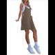 thumbnail image 3 of Vestido de Verano para Mujer 2025, Minivestido Informal Sin Mangas con Tirantes Finos y Bolsillos Caqui L, 3 of 7