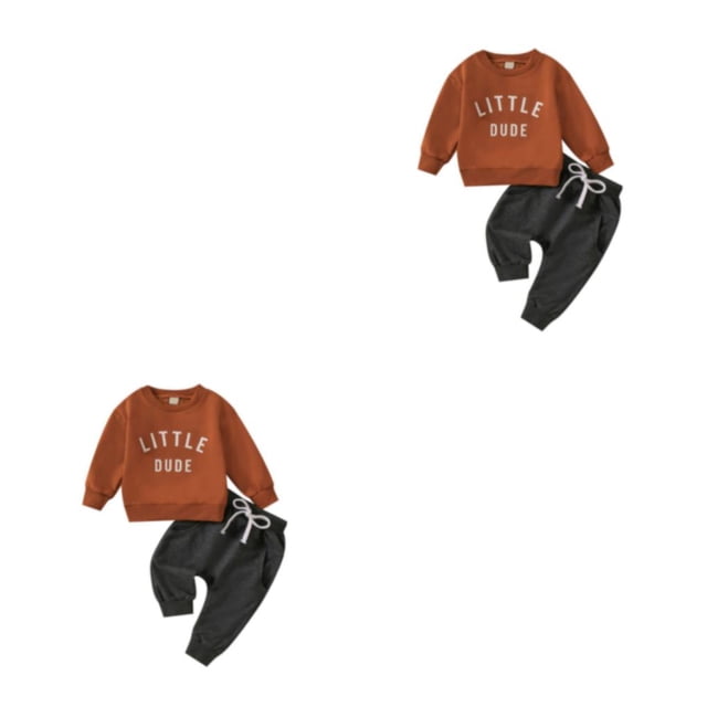 Sonducket Conjunto de ropa para niño, traje de otoño, pantalones para chico, traje de piel transpirable, cierre lavable, algodón, colorido, Type6 NO6