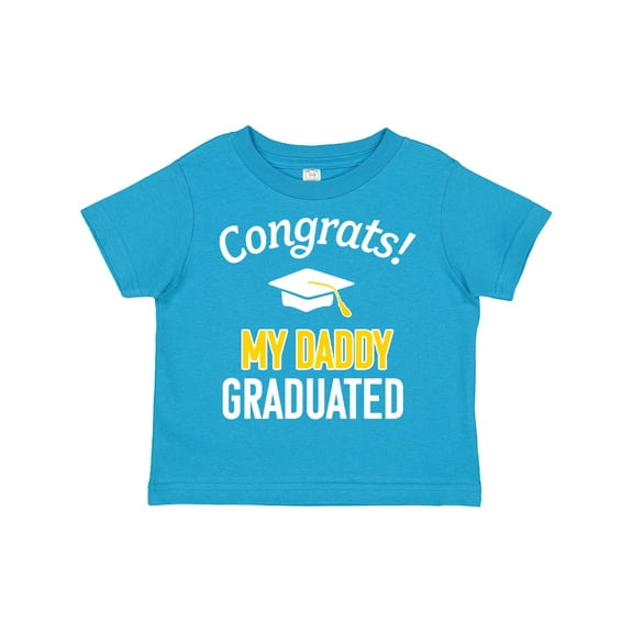 Inktastic Congrats My Daddy Graduated with Cap Boys or Girls Toddler T-Shirt