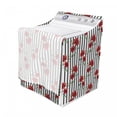 thumbnail image 3 of Watercolor Washer Cover, Rose Pattern with Vertical Stripes Pattern Romantic Valentines Day, Easy to Use Bathroom Accent Fabric, 29" x 28" x 40", Ruby Reseda Green Black, by Ambesonne, 3 of 3