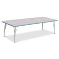 thumbnail image 2 of Rectangle Activity Table - 30" X 72", E-height - Driftwood Gray/Coastal Blue/Gray, 2 of 6