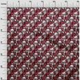 thumbnail image 2 of oneOone Cotton Jersey Red Fabric Floral & Skull Dress Material Fabric Print Fabric By The Yard 58 Inch Wide, 2 of 4
