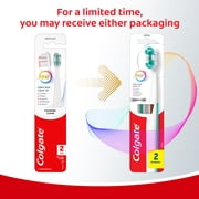 Colgate Total Active Prevention Foaming Clean Medium Toothbrush, 2 Pack
