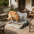 thumbnail image 4 of Dog Potty Tray With Spatter Baffle Urine Post Indoor Puppy Toilet With Removable Reseau Disclosure Proof Base Plain Clean Pet Litter Box For Small Medium Dogs, 4 of 6