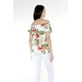 thumbnail image 2 of Women's Hawaiian Off-Shoulder Ruffle Muumuu Top in Cream Rafelsia S, 2 of 5