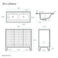 thumbnail image 2 of Cascade 48 in. Natural Oak, Double Basin Bathroom Vanity With White, 3-Hole Ceramic Sink Top, 2 of 8
