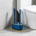 thumbnail image 4 of 3 In 1 Long Handled Toilet Brush Set With Wall Mounted Rack Soft Bristle Toilet Brush Household Bathroom Toilet Corner Clean Tool Convenient Daily Cleaning Set, 4 of 6