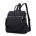 thumbnail image 2 of Anti-Theft Backpack Purse - Convertible Nylon Daypack, Shoulder Bag & Satchel - Casual Lightweight Travel Backpack with Water Bottle Pockets - Black, 2 of 9